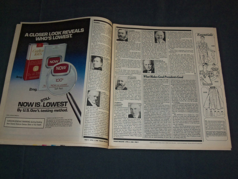 1988 APRIL 3 NEW YORK DAILY NEWS PARADE MAGAZINE - HARRY S. TRUMAN - NP 3537