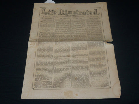 1855 DECEMBER 1 LIFE ILLUSTRATED NEWSPAPER - VERMONT WINDMILL GREELEY - NP 4790