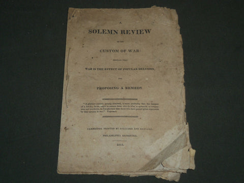 1815 CUSTOM OF WAR - A SOLEMN REVIEW BOOK - PROPOSING A REMEDY - J 4744