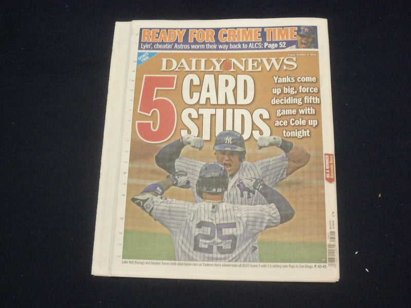 2020 OCTOBER 9 NEW YORK DAILY NEWS NEWSPAPER - LEANDRO TEISSONNIER CONFESSES