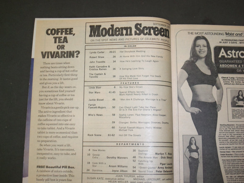 1977 SEPTEMBER MODERN SCREEN MAGAZINE - JACQUELINE BISSET COVER - M 260