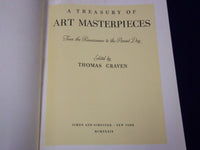 1939 A TREASURY OF ART MASTERPIECES BOOK EDITED BY THOMAS CRAVEN - KD 1771