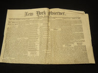 1877 JANUARY 18 NEW YORK OBSERVER NEWSPAPER - A THROUGH TRAIN - NP 8979