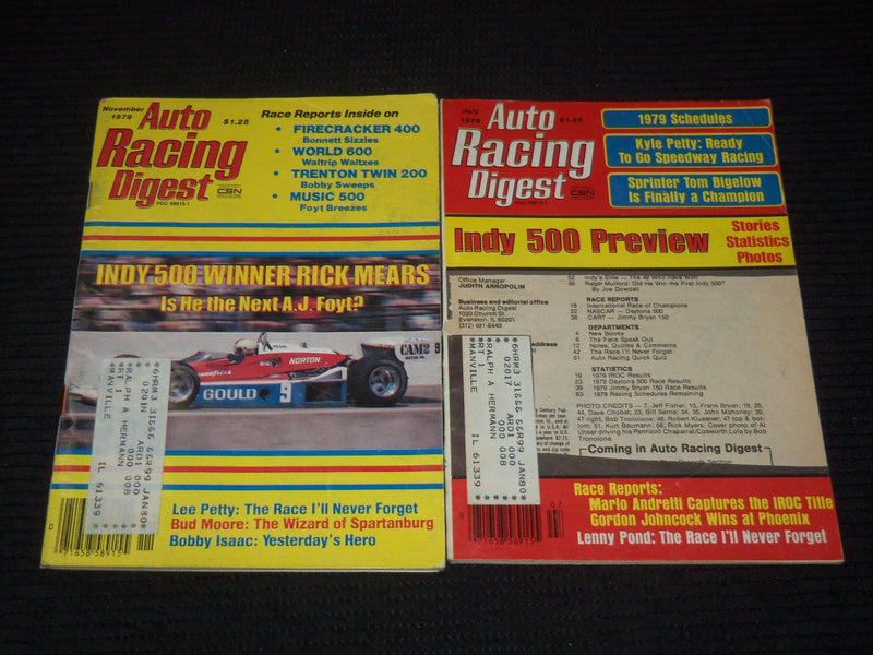 1977-1979 AUTO RACING DIGEST MAGAZINES OT OF 14 ISSUES - O 3074E