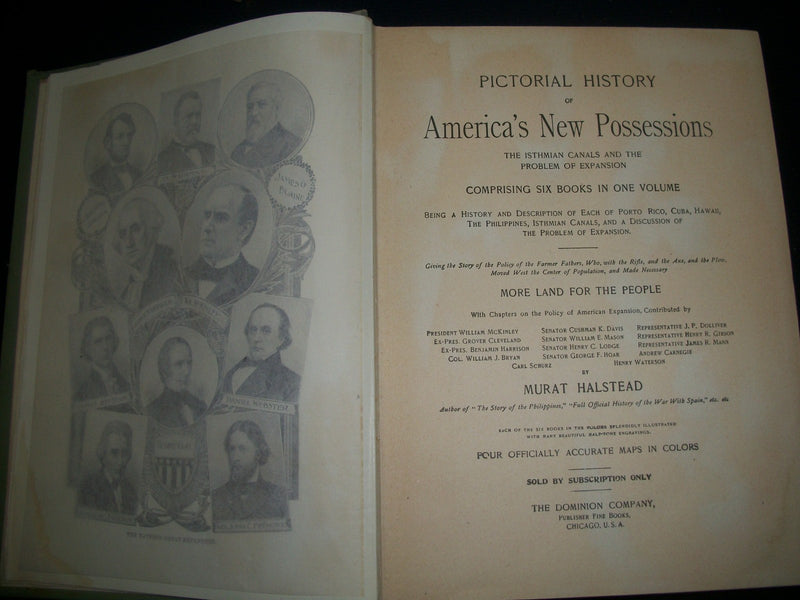 1899 PICTORIAL HISTORY OF AMERICA'S NEW POSSSESSIONS BY MURAT HALSTEED - KD 910W