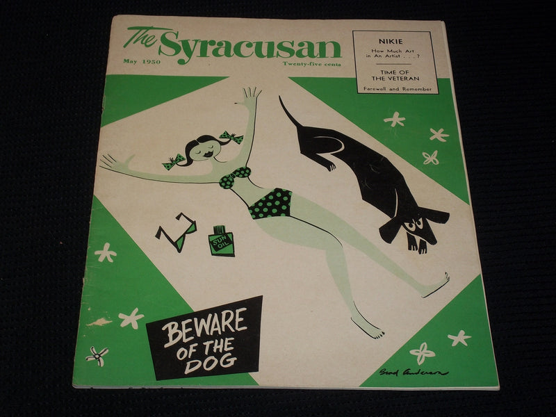 1950 MAY THE SYRACUSAN MAGAZINE - BEWARE OF DOG FRONT COVER - E 4780