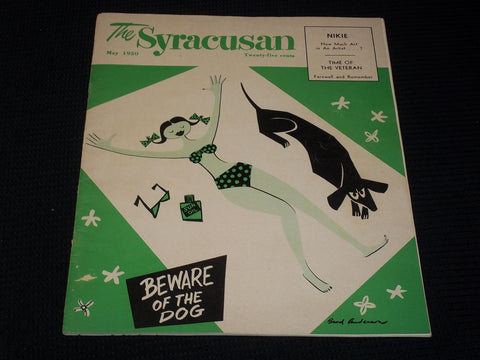 1950 MAY THE SYRACUSAN MAGAZINE - BEWARE OF DOG FRONT COVER - E 4780