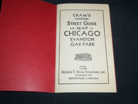 1949 CRAM'S STREET GUIDE & MAP OF CHICAGO - EVANSTON OAK PARK - J 8516