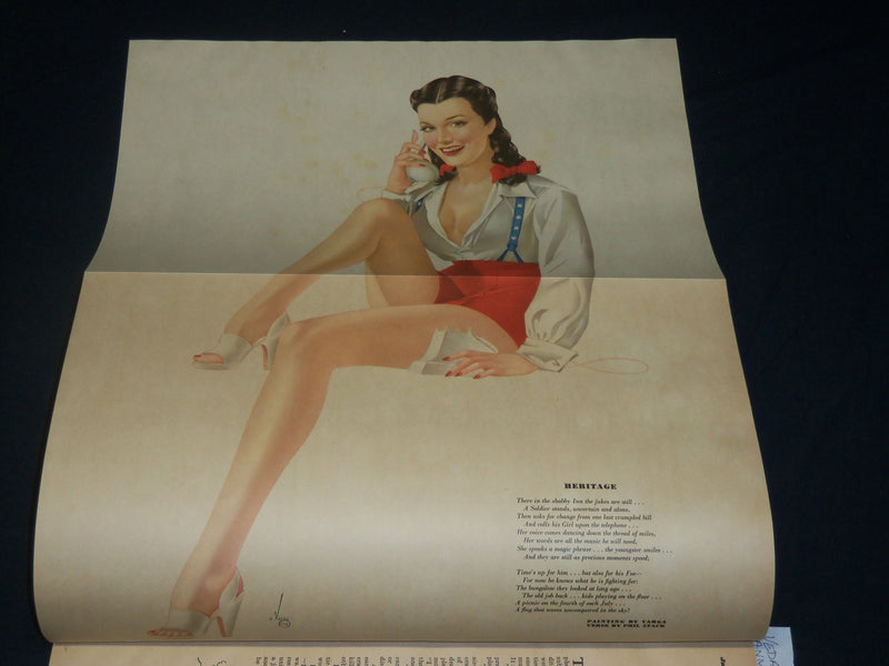 1942 JULY ESQUIRE MAGAZINE - VARGA ILLUSTRATION - AMERICAN FLAG COVER - ST 5705