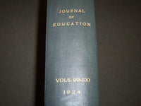1924 JANUARY-DECEMBER JOURNAL OF EDUCATION BOUND VOLUME - COMPLETE YEAR - R 934