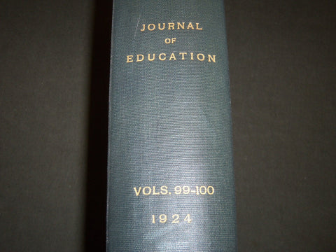 1924 JANUARY-DECEMBER JOURNAL OF EDUCATION BOUND VOLUME - COMPLETE YEAR - R 934