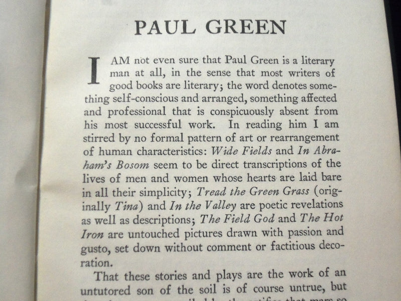 1928 PAUL GREEN BOOK BY BARRETT H. CLARK - NEW YORK - KD 2249