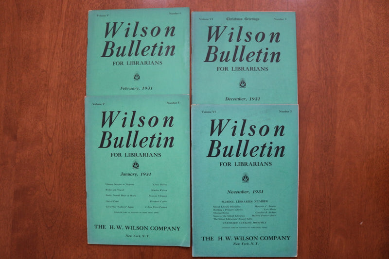 1927-1939 THE WILSON BULLETIN LIBRARIAN MAGAZINE - LOT OF 54 - O 3928
