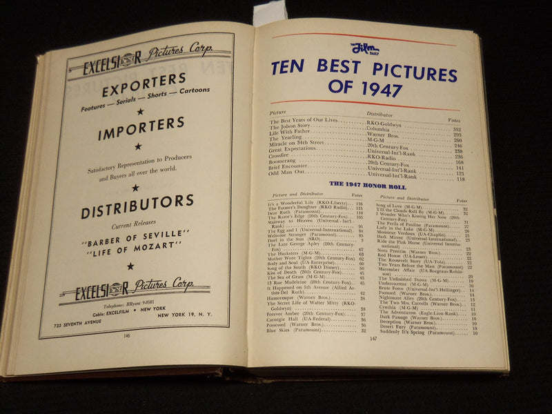 1948 THE FILM DAILY YEAR BOOK OF MOTION PICTURES - JACK ALICOATE - KD 6132H