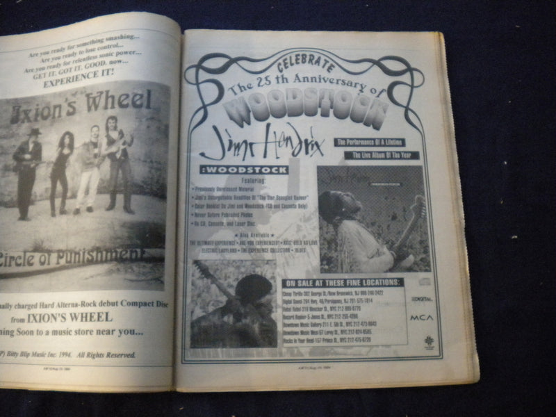 1994 AUGUST 10-17 THE AQUARIAN NEWSPAPER - 25TH ANNIVERSARY ISSUE - NP 6025