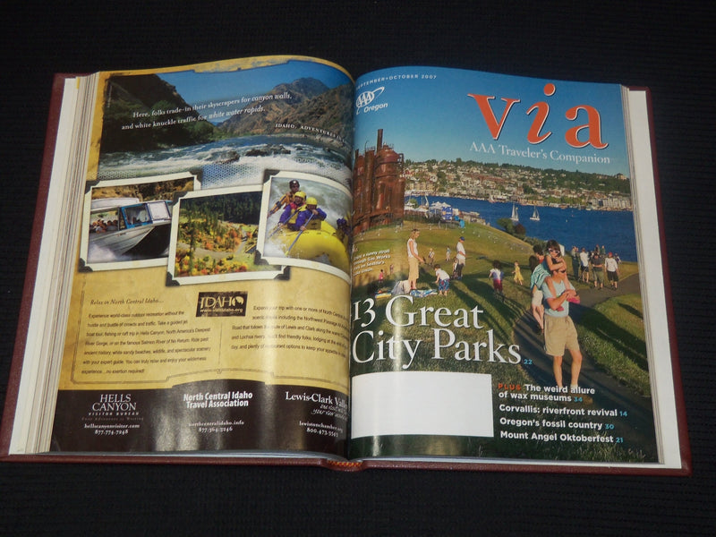 2007 VIA OREGON AAA MAGAZINE BOUND VOLUME - 6 ISSUES - NICE COVERS - KD 4144J