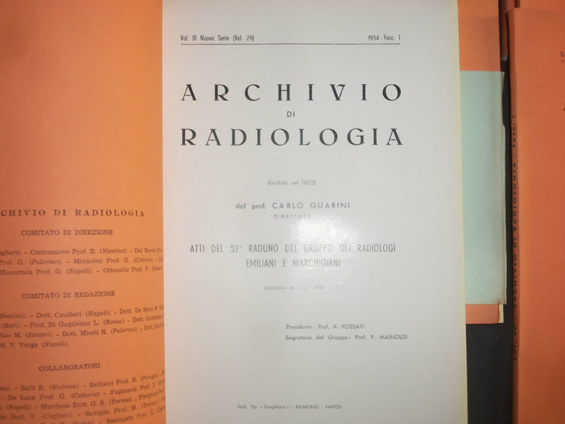 1933-1956 ARCHIVIO DI RADIOLOGIA LOT OF 86 ISSUES - ITALIAN TEXT - WR 452