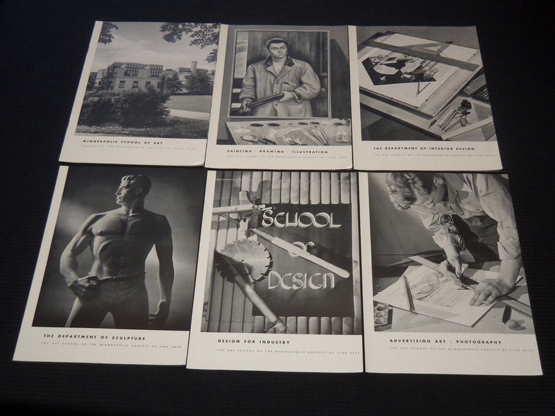 1942 THE MINNEAPOLIS SCHOOL OF ART COURSES OF STUDY - 7 BOOKLETS - J 8041