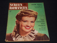 1946 AUGUST SCREEN ROMANCES MAGAZINE - BETTY GRABLE COVER - E 16606