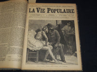 1885 JULY-SEPT LA VIE POPULAIRE MAGAZINE BOUND VOLUME #7- EMILE ZOLA - KD 7462C