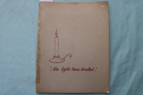 1957 THE LIGHT HERE KINDLED SOFTCOVER BOOK - PLYMOUTH, MA - K 3422