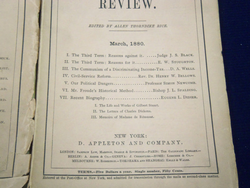 1878-1881 NORTH AMERICAN REVIEW LOT OF 7 ISSUES - NICE STORIES/ARTICLES - WR 672