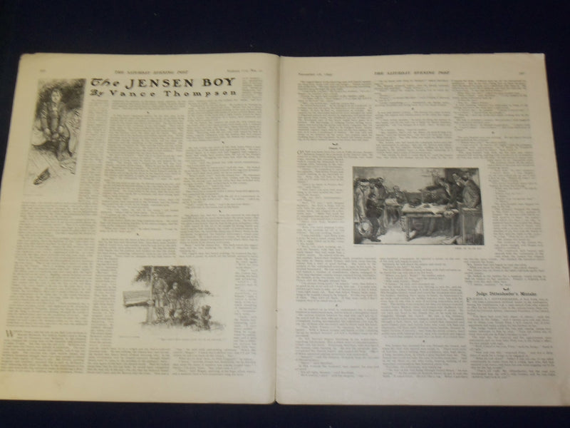 1899 NOV 18 THE SATURDAY EVENING POST MAGAZINE - RULE OF PUBLIC OPINION - B 6723