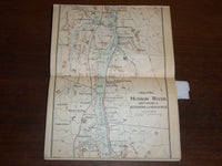1896 RAND MCNALLY CO. HUDSON RIVER HANDY GUIDE - FOLD-OUT COLOR MAPS - K 1280
