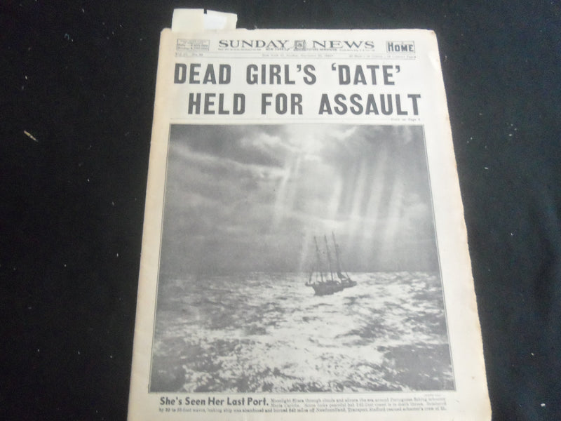 1947 NOVEMBER 23 NEW YORK DAILY NEWS NEWSPAPER - DEAD GIRL'S DATE HELD - NP 5860