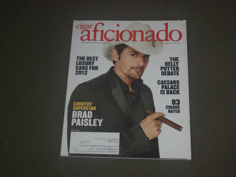 2012 MARCH/APRIL CIGAR AFICIONADO MAGAZINE - BRAD PASLEY COVER - B 4536