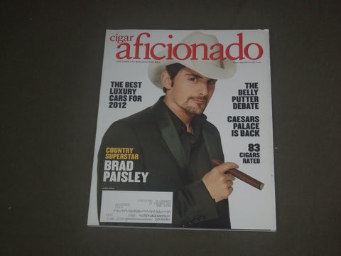 2012 MARCH/APRIL CIGAR AFICIONADO MAGAZINE - BRAD PASLEY COVER - B 4536