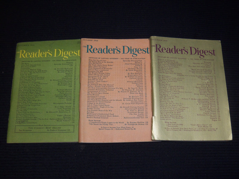 1946 READER'S DIGEST MAGAZINES LOT OF 7 ISSUES - WR 631G
