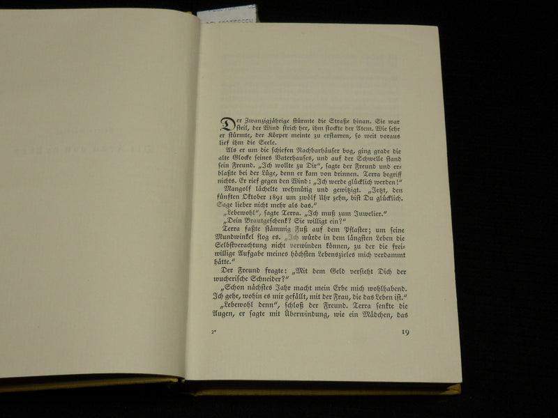 1925 DER KOPF HARDCOVER BOOK BY HEINRICH MANN - GERMAN - KD 7421
