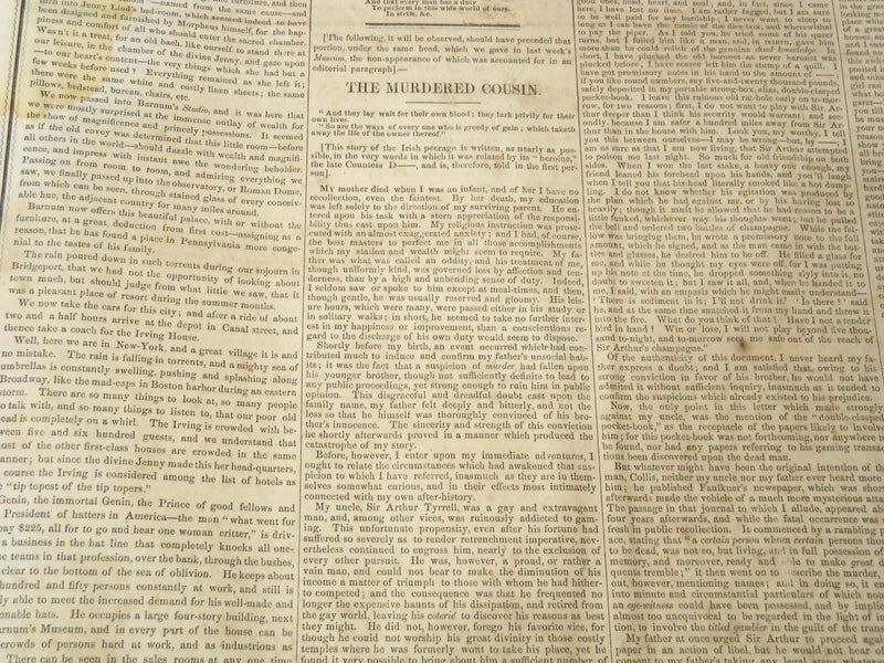 1851 MAY 3 THE BOSTON MUSEUM NEWSPAPER - AARON STEELE - SPANISH FLY - NP 9025
