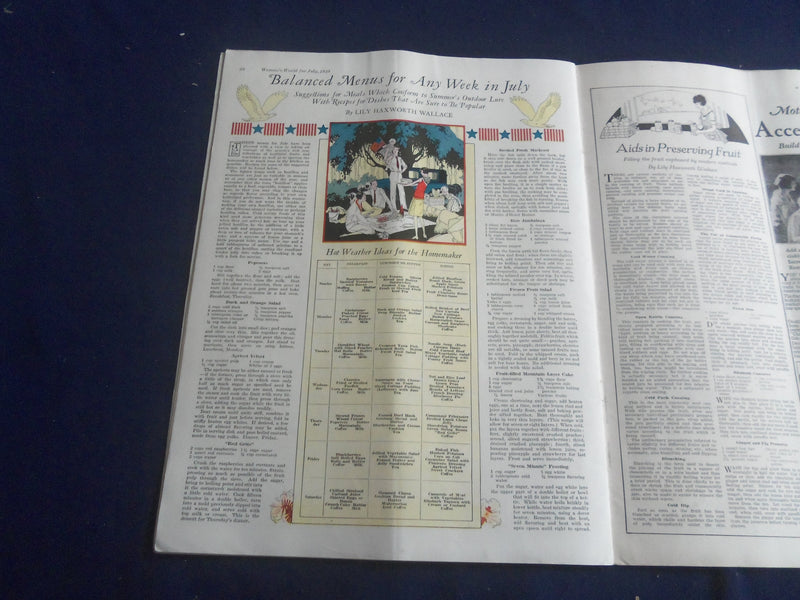 1929 JULY WOMAN'S WORLD MAGAZINE - ILLUSTRATED NEEDLEWORK IN COLOR - SP 6749K