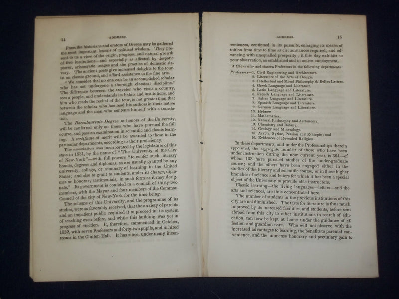 1837 CITY UNIVERSITY OF NY BUILDING DEDICATION - J 4698