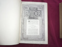 1902 JAN-DEC THE BUILDER U. K. MAGAZINE BOUND VOLUMES - 2 VOLS - FOLD OUTS - C 8