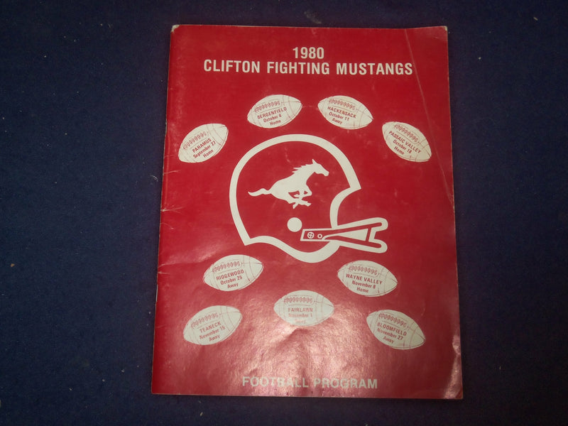 1980-82 CLIFTON FIGHTING MUSTANDS FOOTBALL PROGRAMS - LOT OF 3 - ST 5503G