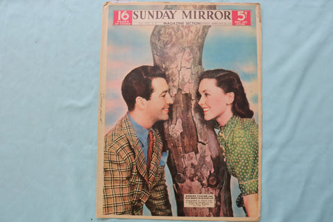 1938 FEB 20 SUNDAY MIRROR NEWSPAPER MAGAZINE SECTION -TAYLOR-O'SULLIVAN- NP 9074