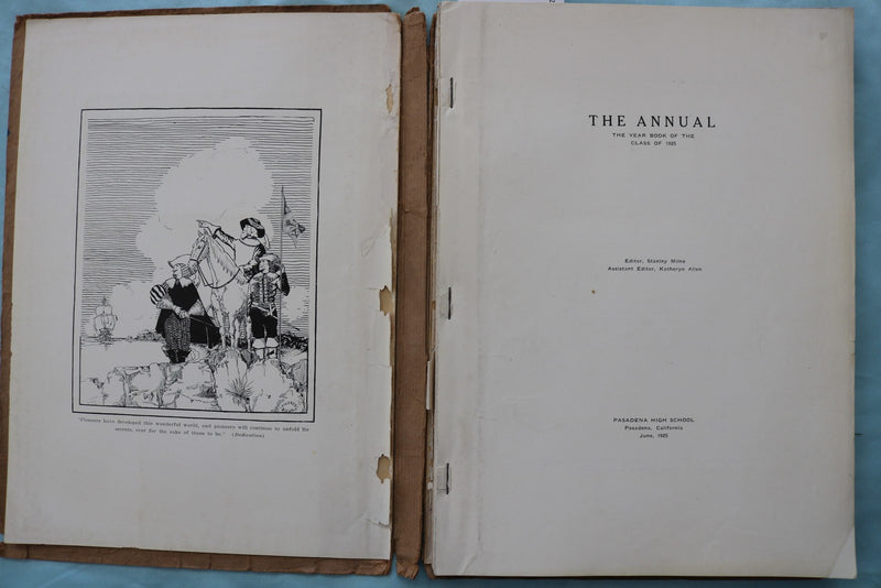 1925 THE ANNUAL PASADENA HIGH SCHOOL YEARBOOK - PASADENA, CA -SOFTCOVER- YB 3594