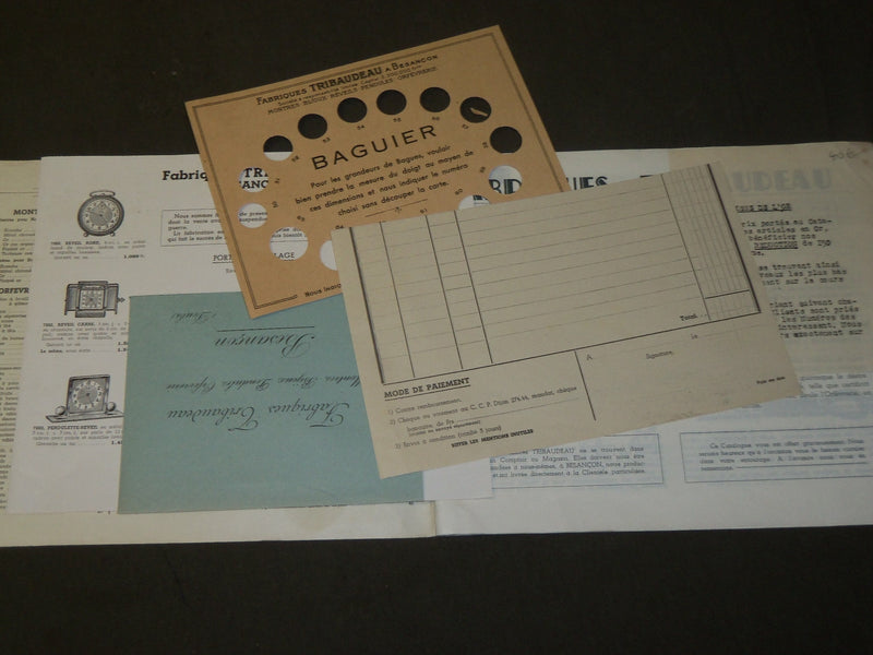 1949-1951 FABRIQUES TRIBAUDEAU CATALOG LOT OF 2 - WATCHES - JEWELRY- FR 1398