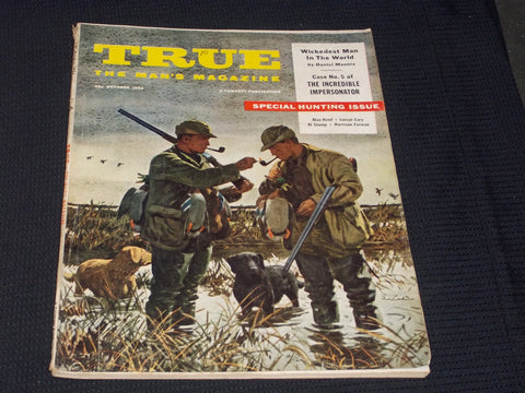 1956 OCTOBER TRUE MAGAZINE VERY NICE MAN'S COVER & ISSUE - E 3713