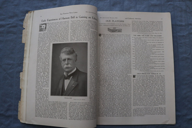1916 JULY 20 SAN FRANCISCO NEWS LETTER MAGAZINE - 60TH ANNIVERSARY - SP 4785E