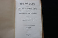 1933 SESSION LAWS OF WYOMING HARDCOVER BOOK - KD 9791