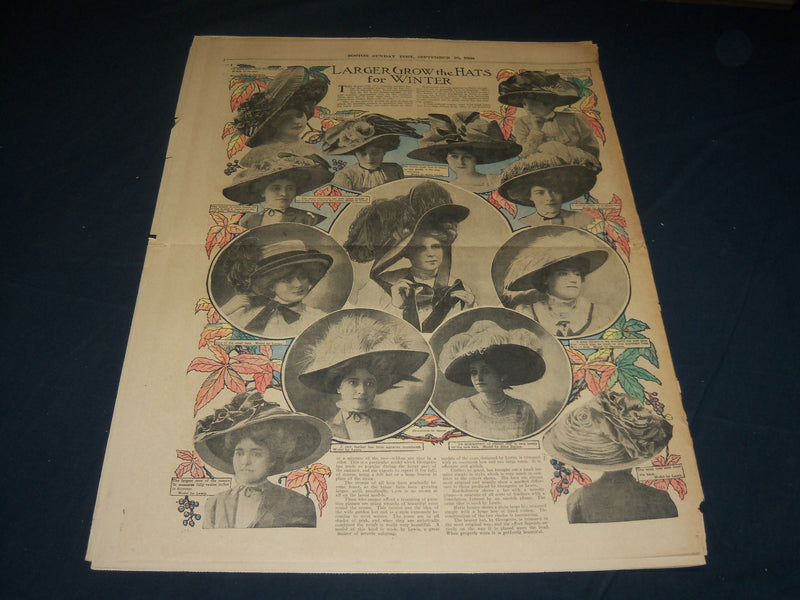 1908 SEPTEMBER 20 BOSTON SUNDAY POST FASHION SECTION - NICE ILLUS. - NP 4433