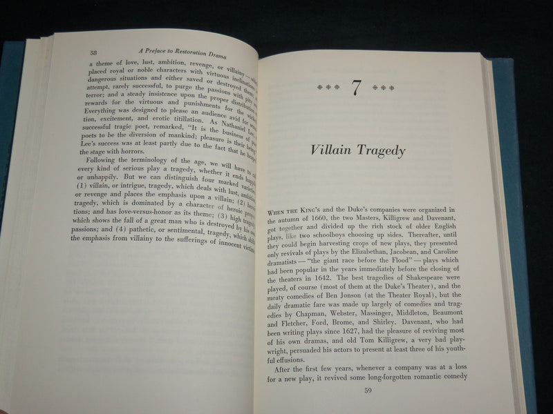 1968 A PREFACE TO RESTORATION DRAMA BOOK BY JOHN HAROLD WILSON - KD 7005