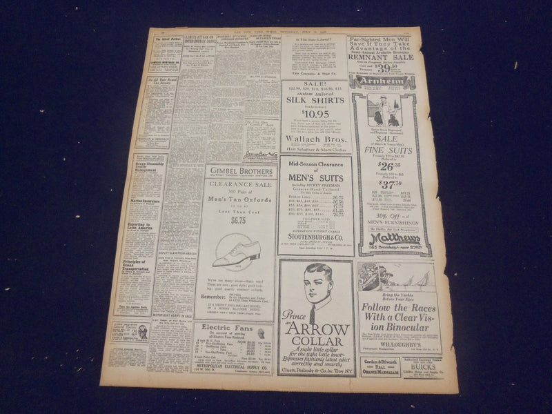 1920 JULY 15 NEW YORK TIMES - COX RETORTS TO HARDING ON LEAGUE - NT 9330