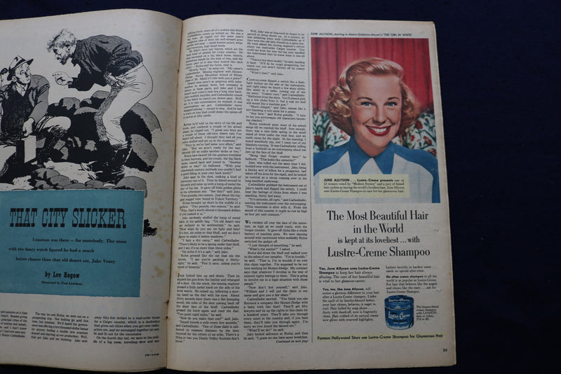 1952 MAR 9 THIS WEEK MAGAZINE - YVONNE DECARLO & JUNE ALLYSON ADS - E 22936