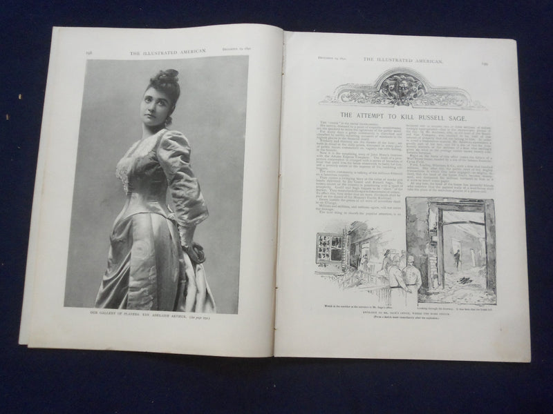 1891 DECEMBER 19 THE ILLUSTRATED AMERICAN MAGAZINE -MISS MATTIE MITCHELI- J 9726