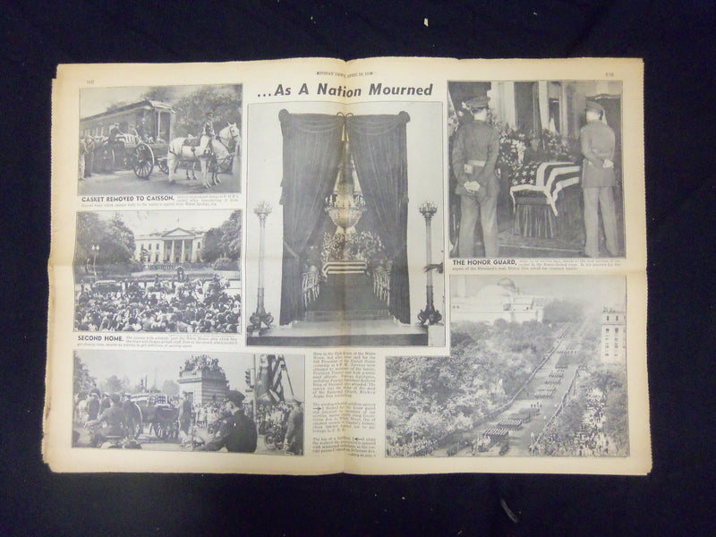 1945 APRIL 15 NEW YORK DAILY NEWS - FAREWELL TO F.D.R. - NP 2096